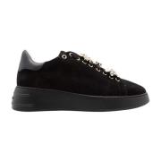 Stokton Insektdekorerad Svart Mocka Sneaker Black, Dam