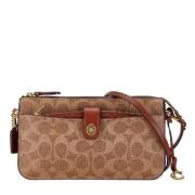 Coach Pre-owned Pre-owned Canvas axelremsvskor Brown, Dam