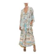 Camilla Färgstark Mönstrad Maxi Kimono Multicolor, Dam