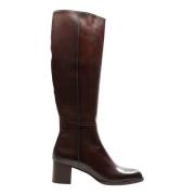 Magnanni Knähög stövel med 5 cm klack Brown, Dam