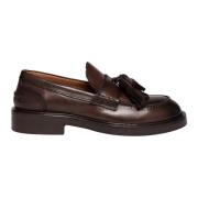 Elia Maurizi Brun Penny Loafer Triple Lädersula Brown, Dam