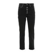 Dondup Klassiska Denim Jeans för Män Black, Dam