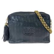 Chanel Vintage Pre-owned Laeder axelremsvskor Black, Dam