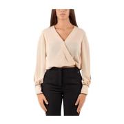 Liu Jo Elegant Blus för Kvinnor Beige, Dam