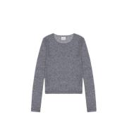 The New Society Bruselas Kvinna T-shirt Mist Melange Gray, Dam