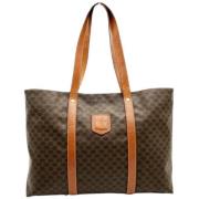 Celine Vintage Pre-owned Canvas axelremsvskor Brown, Dam