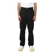 The Silted Company Cargo Bomullsbyxor Loose Fit Black, Herr