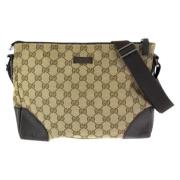 Gucci Vintage Pre-owned Canvas crossbodyvskor Beige, Dam