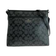 Coach Pre-owned Pre-owned Canvas axelremsvskor Black, Dam