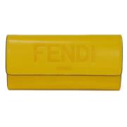 Fendi Vintage Pre-owned Laeder plnbcker Yellow, Dam