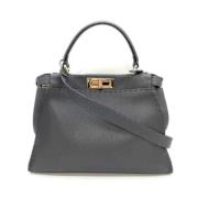 Fendi Vintage Pre-owned Laeder handvskor Gray, Dam