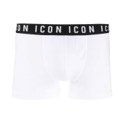 Dsquared2 Vit Stretch Bomull Boxershorts White, Herr