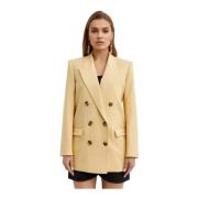 Isabel Marant Kräm Dubbelknäppt Blazer Nevimea Beige, Dam