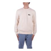 Lacoste Live Logo Front Sweater Kräm Beige, Herr