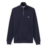 Lacoste Navy Quarter Zip Sweatshirt Urban Style Blue, Herr