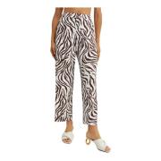 Max Mara Zebra Print Strandbyxor Brown, Dam