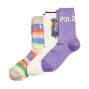 Ralph Lauren Bomullsstrumpor 3-pack Multicolor, Dam