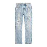 Ralph Lauren Ljusblå högmidjade jeans Blue, Dam