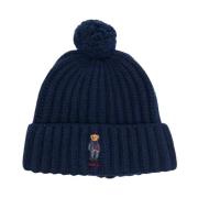 Ralph Lauren Stilfull Beanie Mössa i Ullblandning Blue, Dam