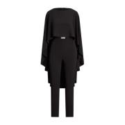 Ralph Lauren Svart Jumpsuit med Bälte Black, Dam