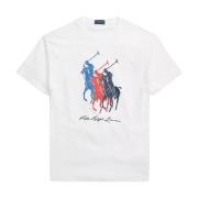 Ralph Lauren Vit bomull T-shirt med tryckt logotyp White, Herr