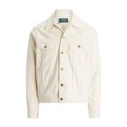 Ralph Lauren Denim Truckerjacka med Broderad Teddybjörn Beige, Herr