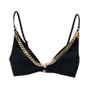 Stella McCartney Svart Bikiniöverdel med Kedjedetalj Black, Dam