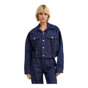 Jean Paul Gaultier Marinblå Denim Snörjacka Blue, Dam