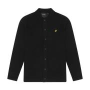 Lyle & Scott Stickad dubbelstickad skjorta Black, Herr