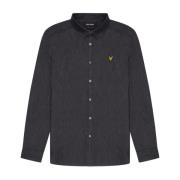 Lyle & Scott LS Vävda Skjortor Chambray Skjorta Black, Herr