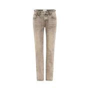 One Teaspoon Beige Straight Leg Jeans Gray, Dam