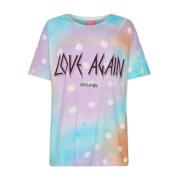 One Teaspoon Färgglad Tie Dye Love T-shirt Multicolor, Dam