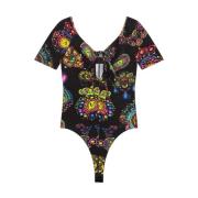 Versace Jeans Couture Svart Regalia Print Body Black, Dam