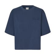 Baum und Pferdgarten T-shirt med präglad logotyp Blue, Dam