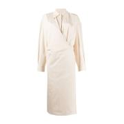 Lemaire Midi Dresses Beige, Dam