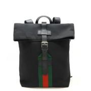 Gucci Vintage Pre-owned Canvas ryggsckar Black, Dam