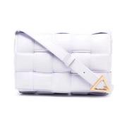 Bottega Veneta Vadderad Cassette 'Mirth Washed' Axelväska White, Dam