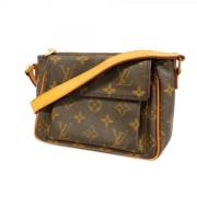 Louis Vuitton Vintage Pre-owned Tyg axelremsvskor Brown, Dam