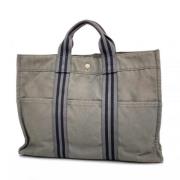 Hermès Vintage Pre-owned Canvas totevskor Gray, Dam