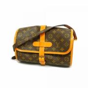 Louis Vuitton Vintage Pre-owned Tyg axelremsvskor Brown, Dam