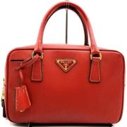 Prada Vintage Pre-owned Laeder handvskor Red, Dam