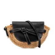 Loewe Pre-owned Pre-owned Raffia crossbodyvskor Beige, Dam