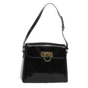 Salvatore Ferragamo Pre-owned Pre-owned Tyg axelremsvskor Black, Dam