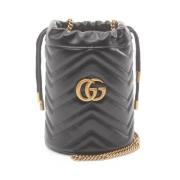 Gucci Vintage Pre-owned Laeder crossbodyvskor Black, Dam