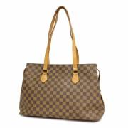 Louis Vuitton Vintage Pre-owned Tyg axelremsvskor Brown, Dam