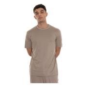 Emporio Armani Casual Bomull T-shirt Beige, Herr