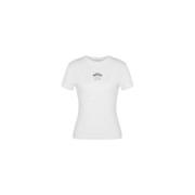 Moschino Vit Logga Fram T-shirt White, Dam