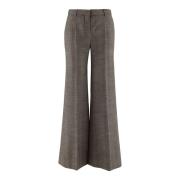 Stella McCartney Brun Ullblandning Wide Leg Byxor Brown, Dam