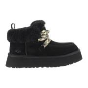 UGG Shearling Snörstövlar med Höjd Sula Black, Dam