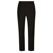 Dolce & Gabbana Faux Fur Trimmed Trousers Black, Dam